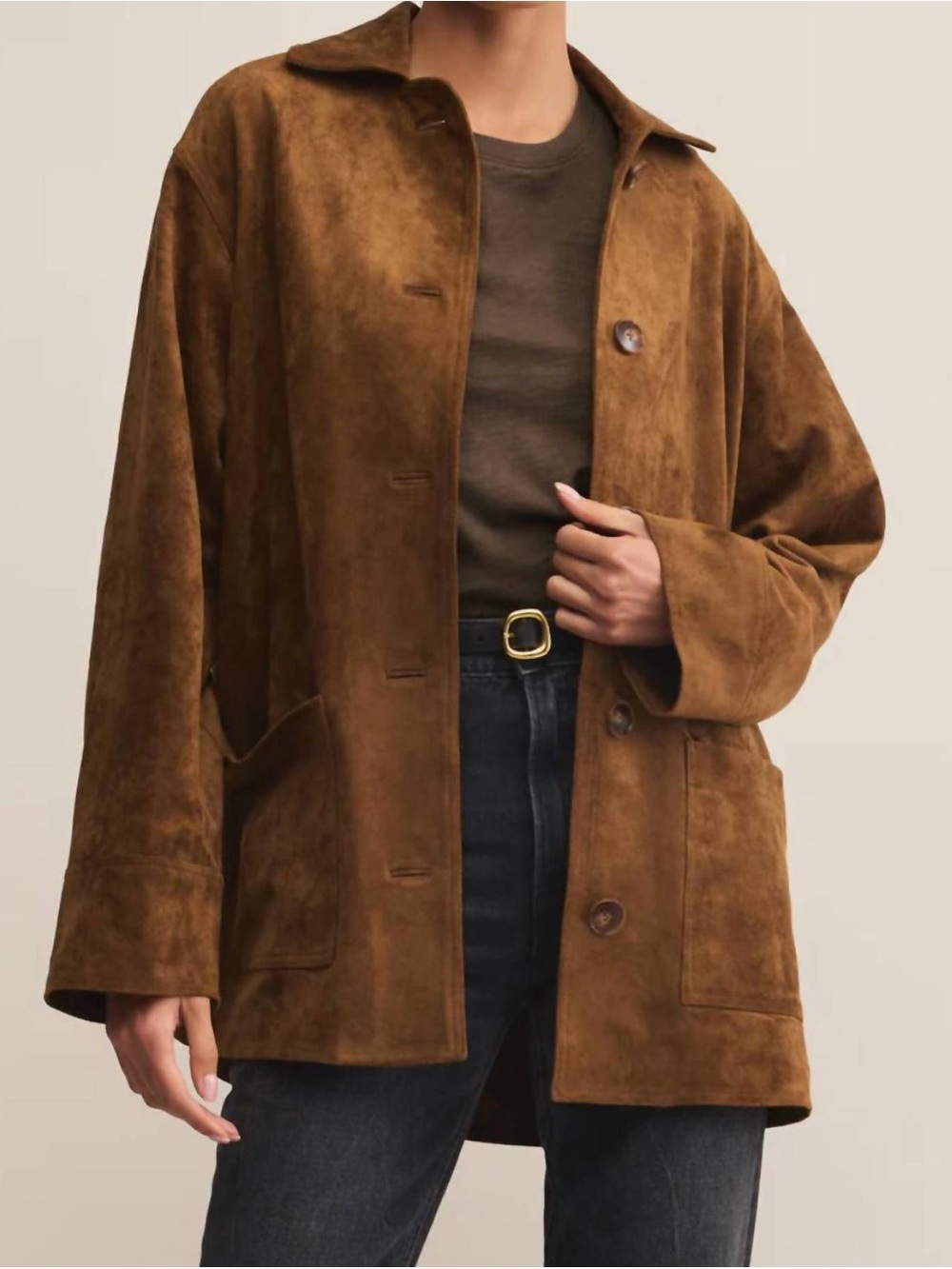 NWT Z Supply Decker Suede Chore Trench Jacket - Picture 4 of 7